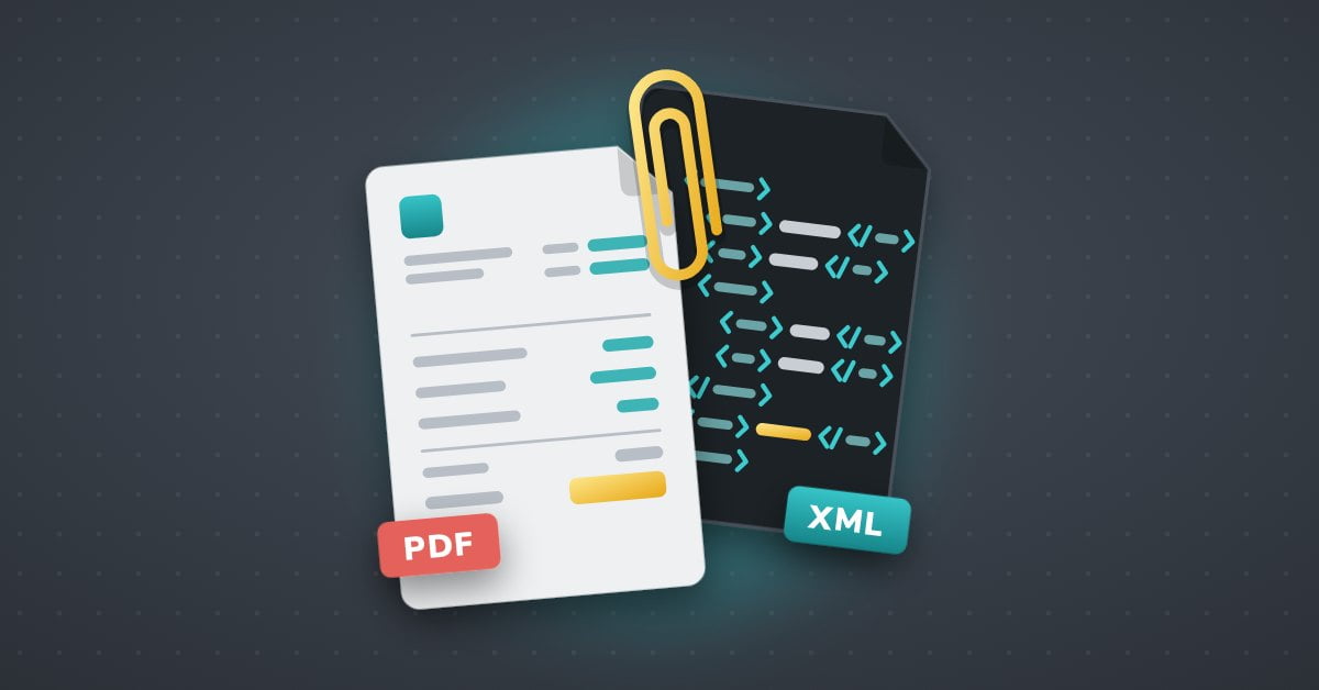 PDF-Rechnung mit angeklammerter XML-Datei, so ist eine E-Rechnung im Format ZUGFeRD aufgebaut